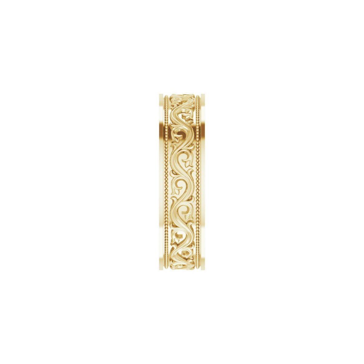 Milgrain Sculptural Flat Band