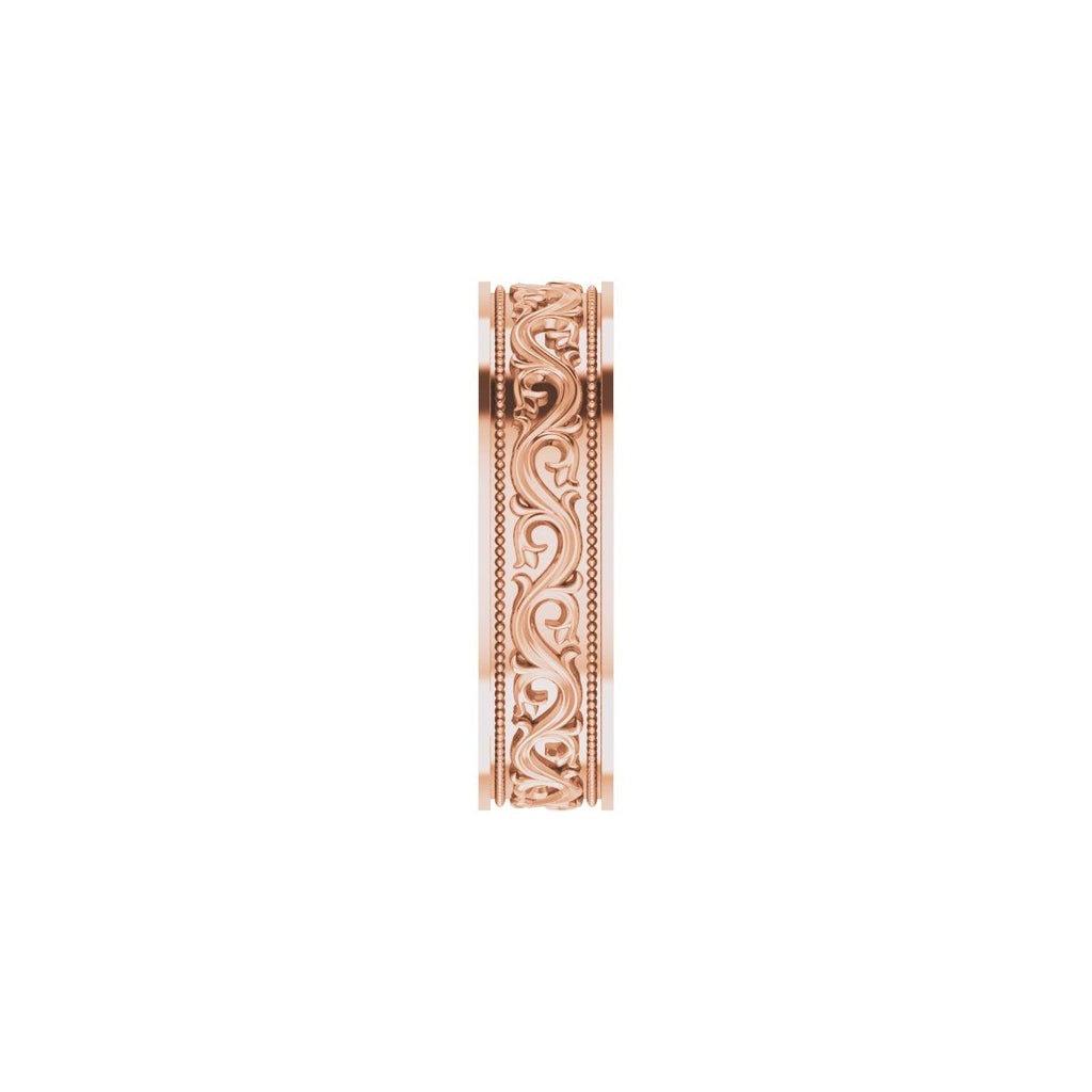 Milgrain Sculptural Flat Band