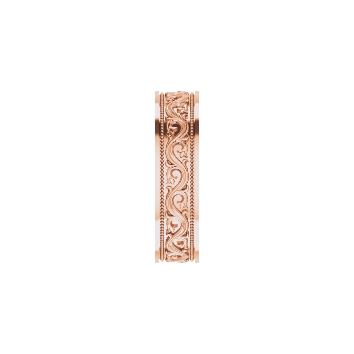 Milgrain Sculptural Flat Band
