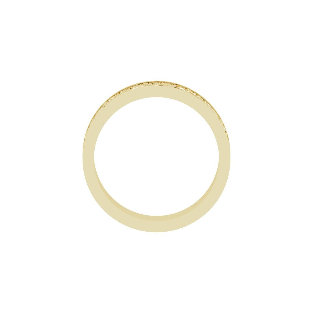 Milgrain Sculptural Flat Band