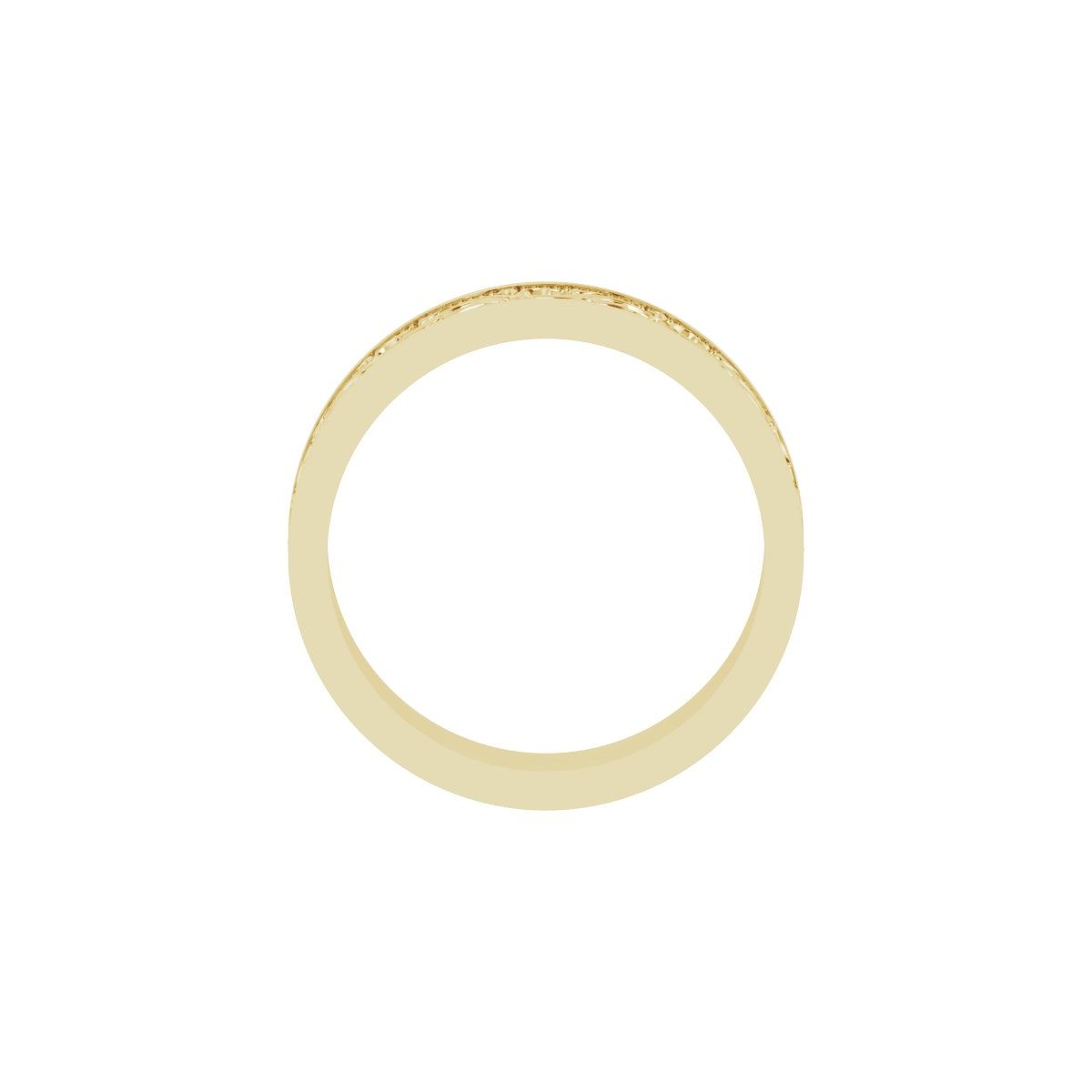 Milgrain Sculptural Flat Band