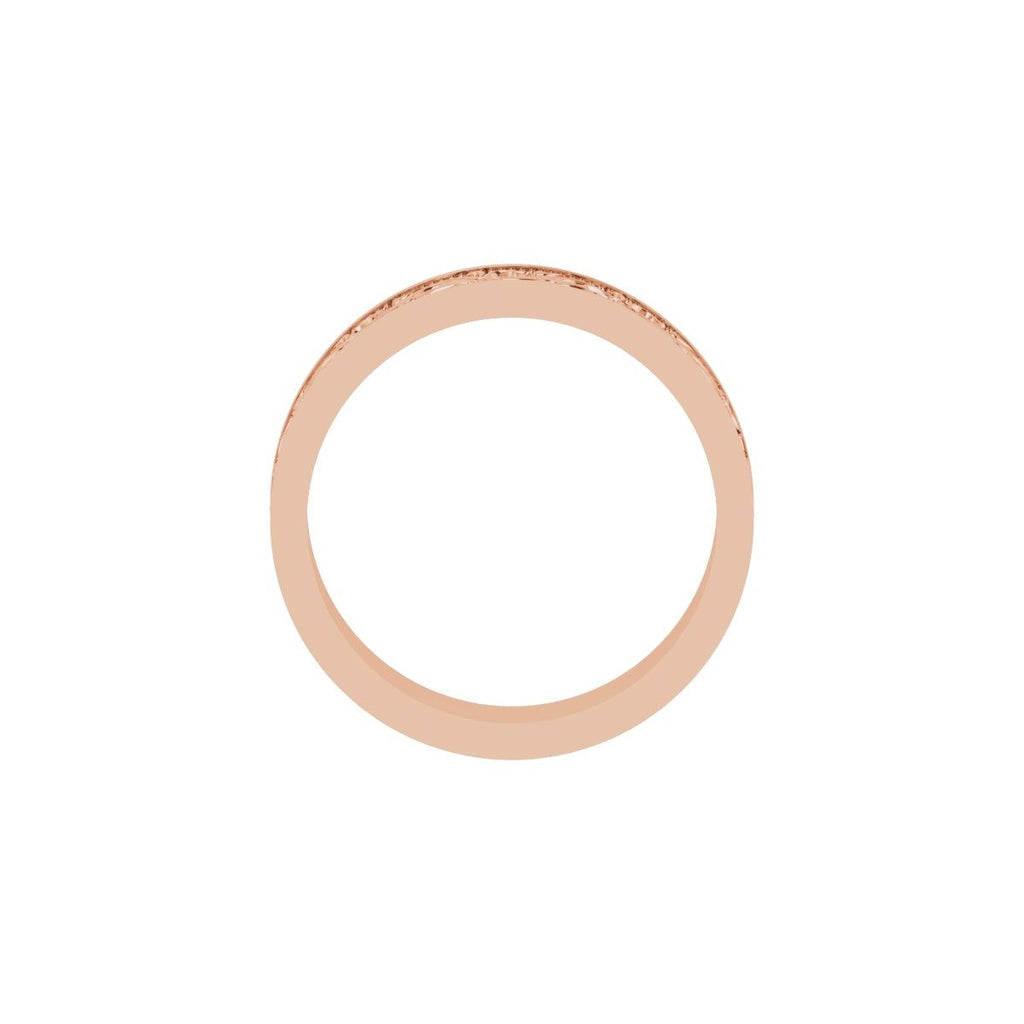 Milgrain Sculptural Flat Band