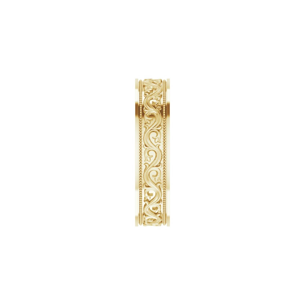 Milgrain Sculptural Flat Band