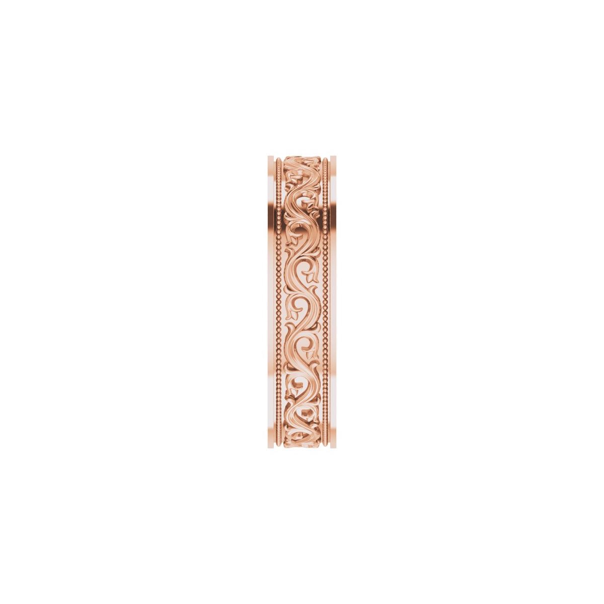 Milgrain Sculptural Flat Band