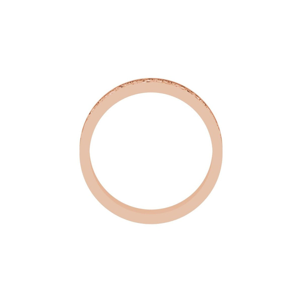 Milgrain Sculptural Flat Band