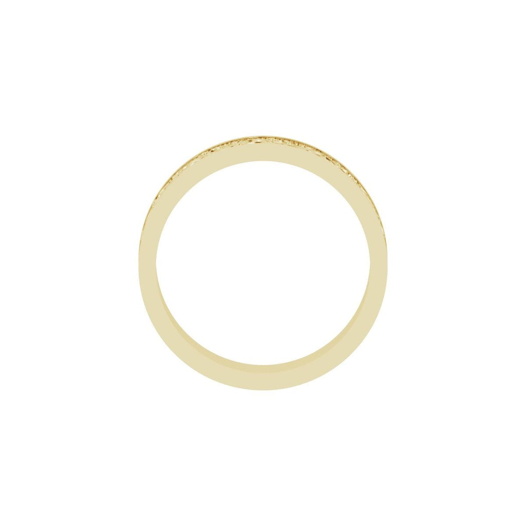Milgrain Sculptural Flat Band