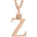 Lowercase Initial Necklace or Charm/Pendant