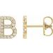 Accented Initial Stud Earrings
