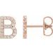 Accented Initial Stud Earrings