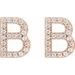Accented Initial Stud Earrings