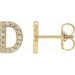 Accented Initial Stud Earrings