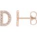 Accented Initial Stud Earrings
