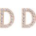 Accented Initial Stud Earrings
