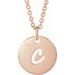 Script Initial Necklace or Pendant