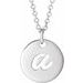 Script Initial Necklace or Pendant