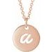 Script Initial Necklace or Pendant