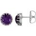 Round Cabochon Crown Earrings