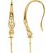 Accented Bishop Hook Pearl Earrings