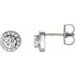 Round 4-Prong Halo-Style Earrings