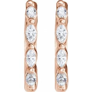 Marquise Hoop Earrings