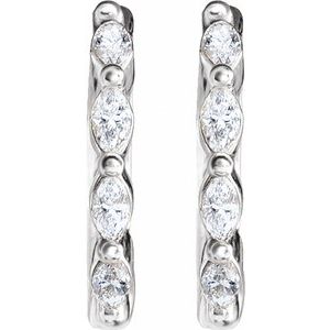 Marquise Hoop Earrings
