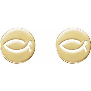 Petite (Ichthus) Fish Earrings