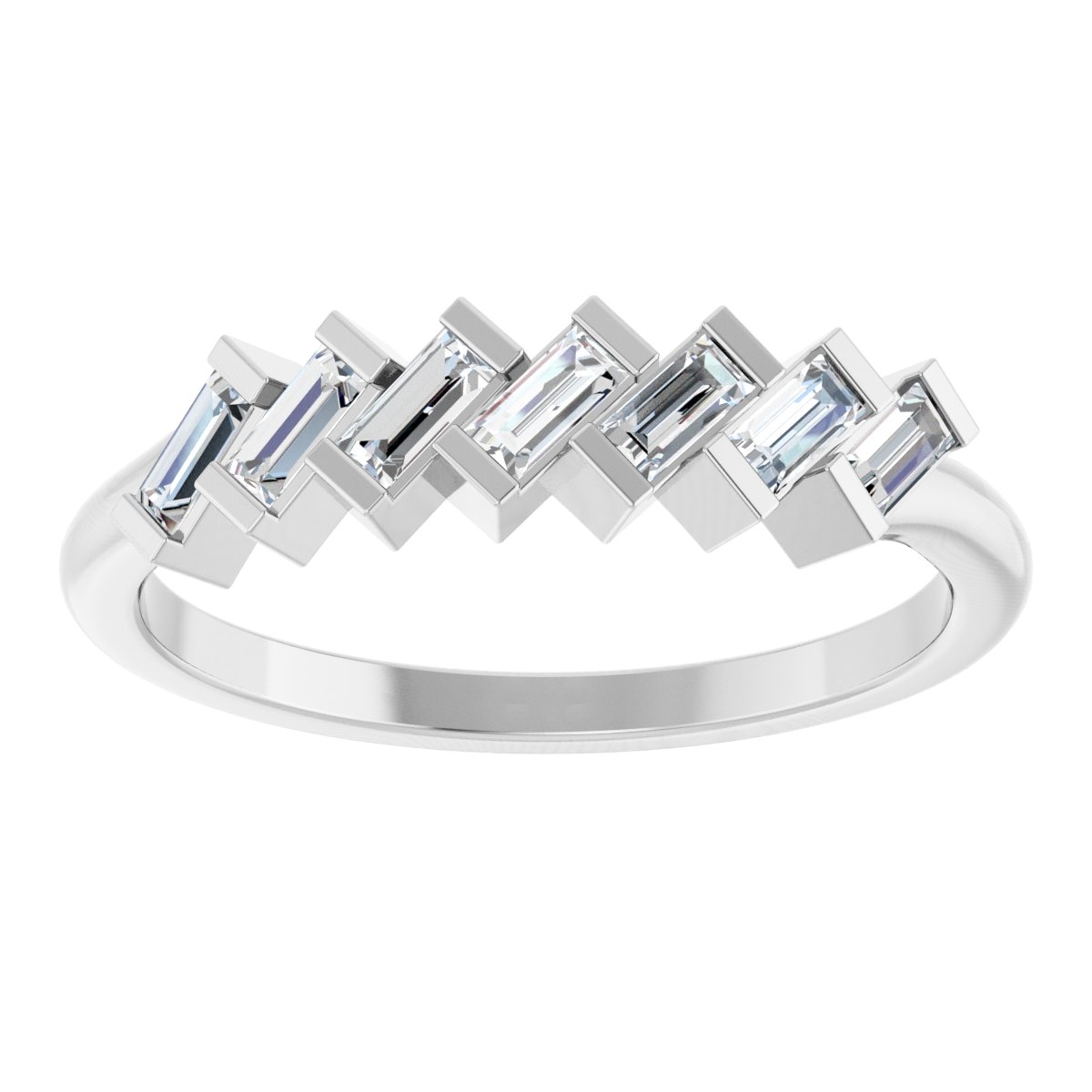 Seven-Stone Baguette Anniversary Band