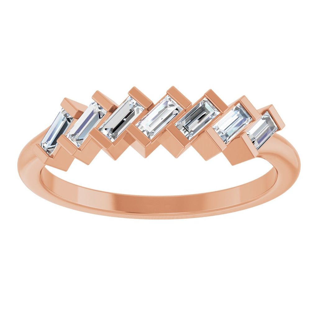 Seven-Stone Baguette Anniversary Band