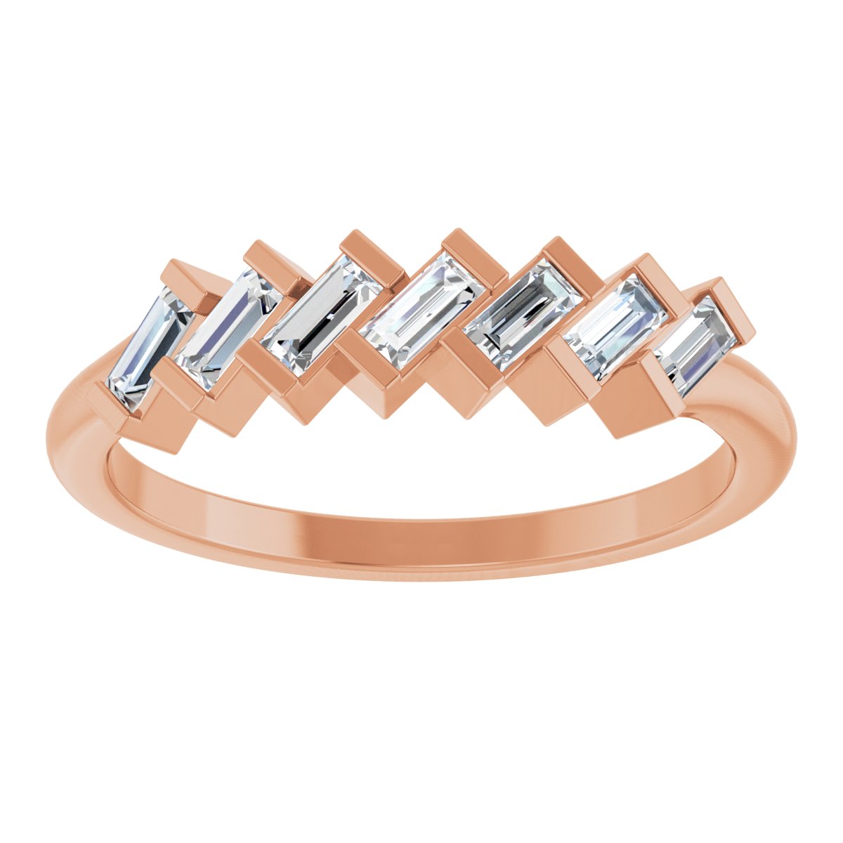 Seven-Stone Baguette Anniversary Band
