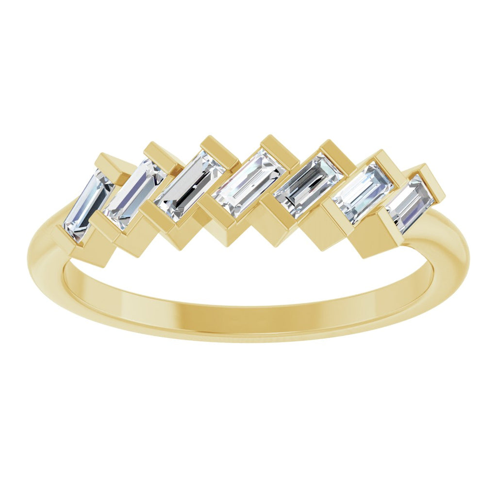 Seven-Stone Baguette Anniversary Band