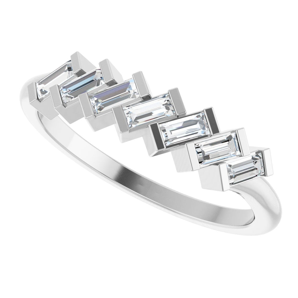 Seven-Stone Baguette Anniversary Band
