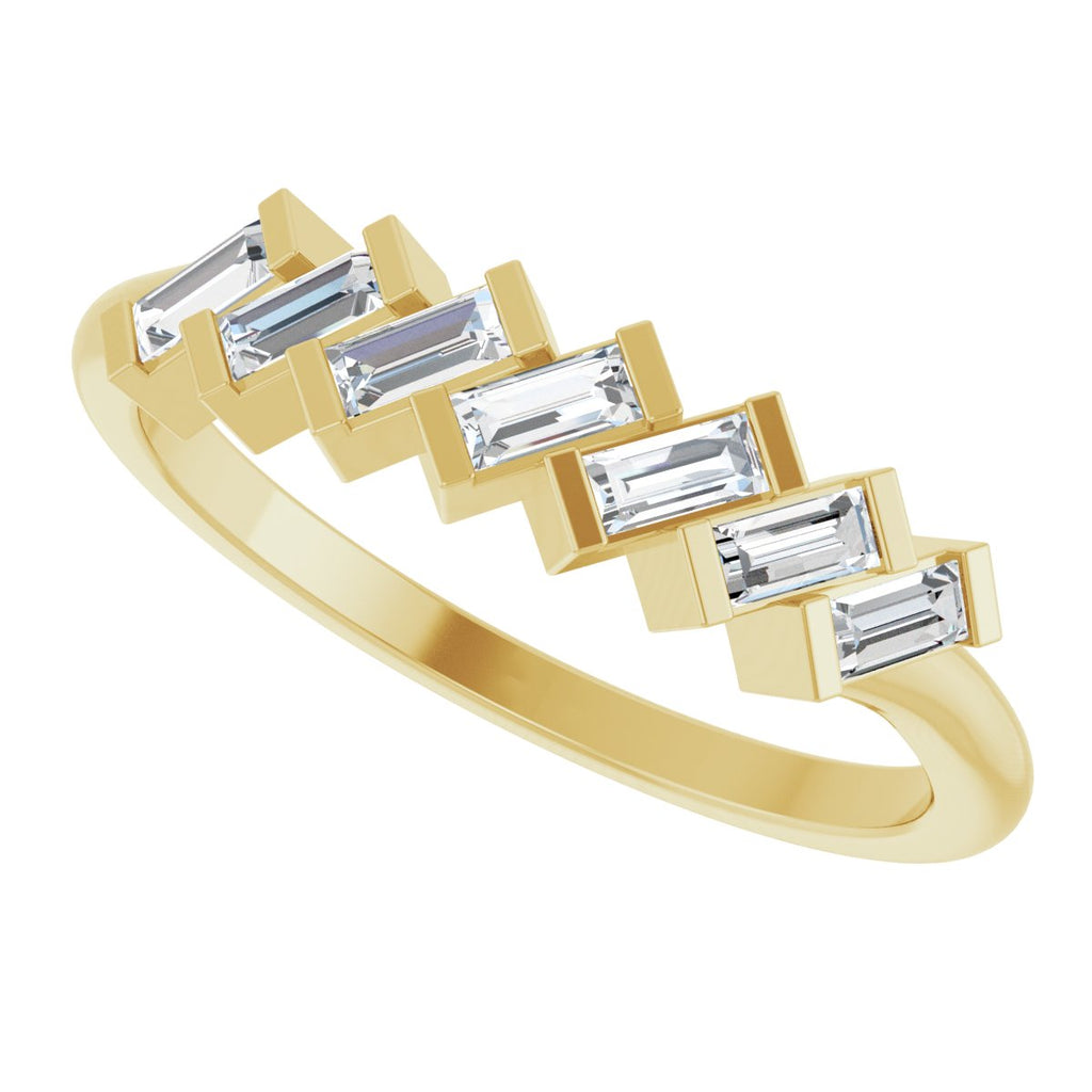 Seven-Stone Baguette Anniversary Band