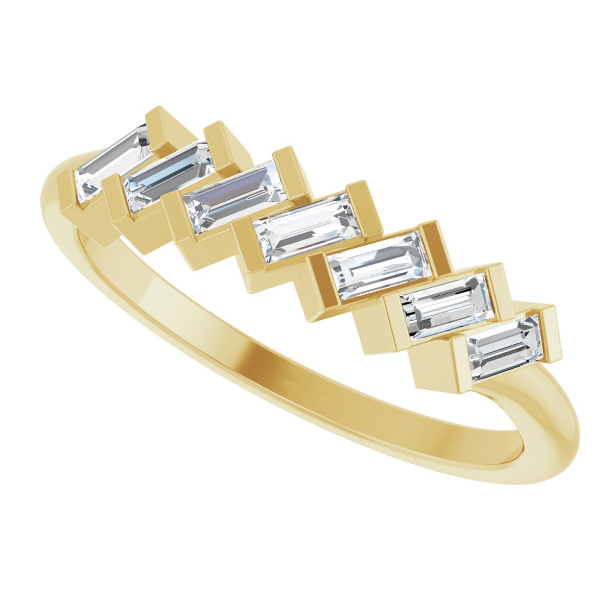 Seven-Stone Baguette Anniversary Band