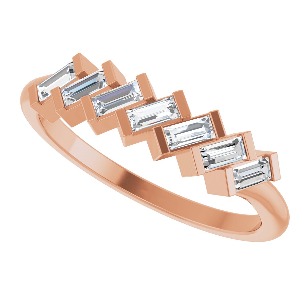 Seven-Stone Baguette Anniversary Band