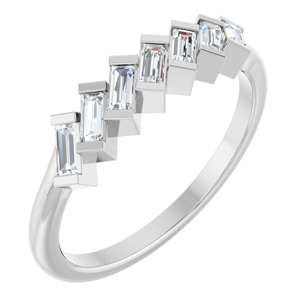 Seven-Stone Baguette Anniversary Band
