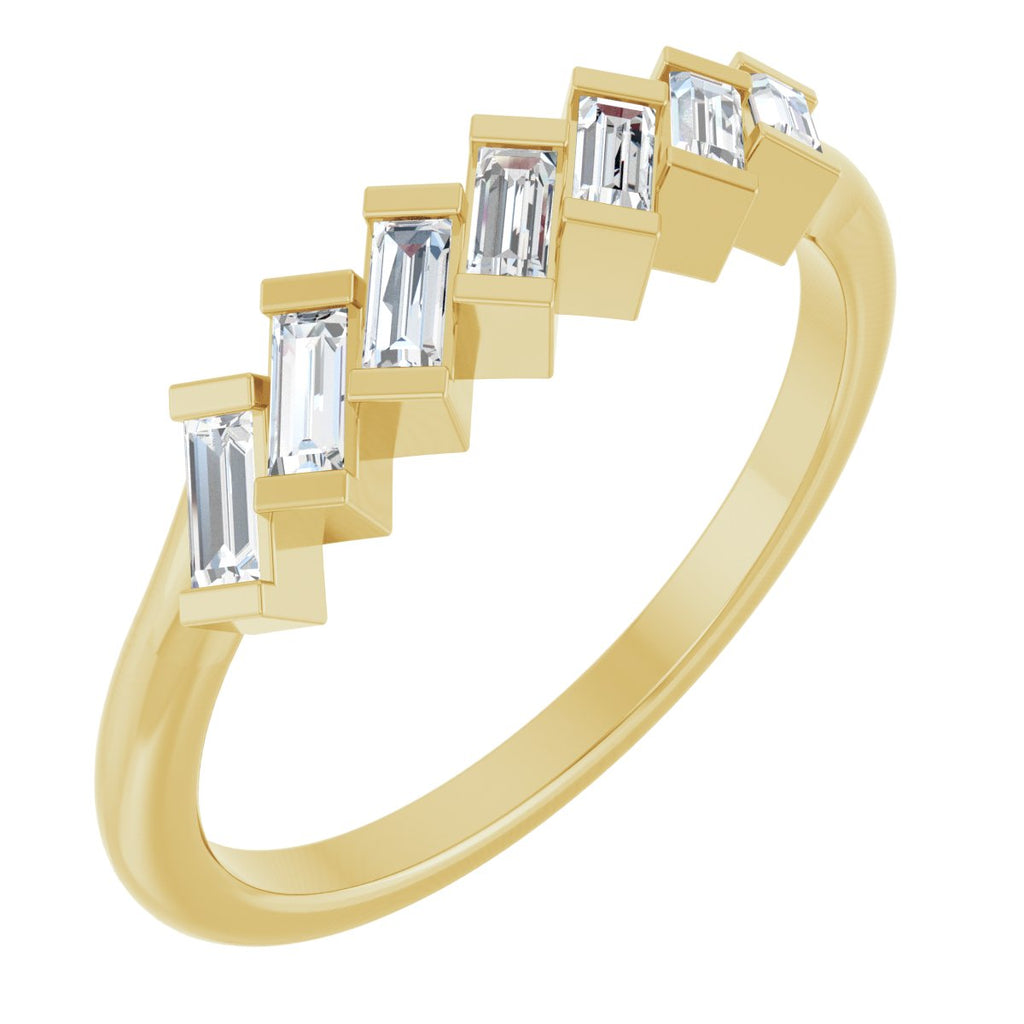 Seven-Stone Baguette Anniversary Band