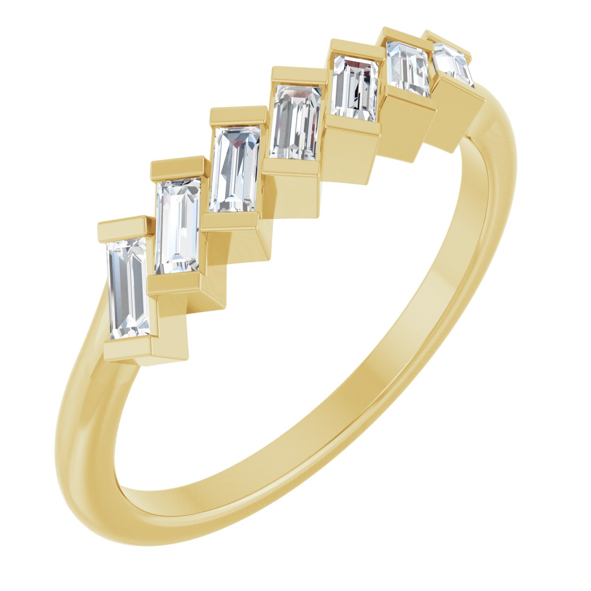 Seven-Stone Baguette Anniversary Band