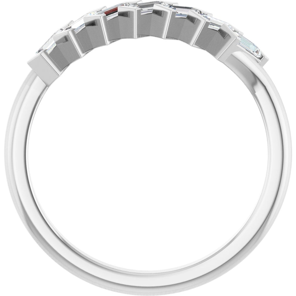 Seven-Stone Baguette Anniversary Band