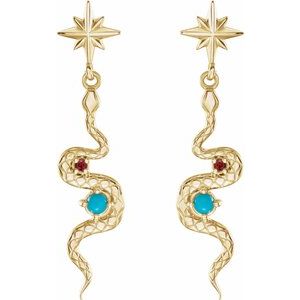 Accented Snake Earrings
