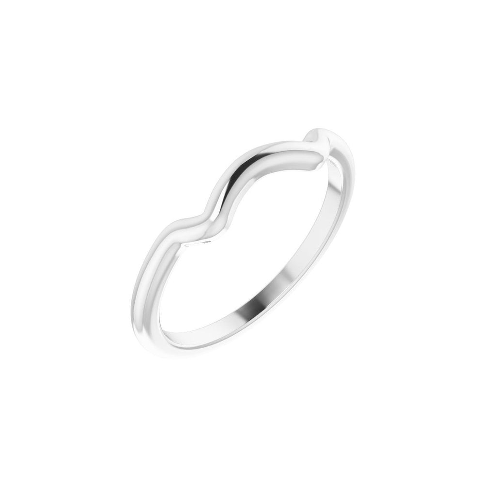 Square V-Prong Side-Stone Peg Shank or Band