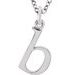 Lowercase Initial Necklace or Charm/Pendant