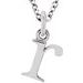 Lowercase Initial Necklace or Charm/Pendant