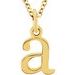 Lowercase Initial Necklace or Charm/Pendant