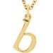 Lowercase Initial Necklace or Charm/Pendant