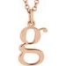 Lowercase Initial Necklace or Charm/Pendant
