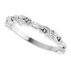 Three-Stone Sculptural Anniversary Band