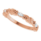 Three-Stone Sculptural Anniversary Band