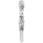 Three-Stone Sculptural Anniversary Band