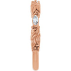 Three-Stone Sculptural Anniversary Band