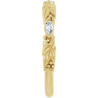 Three-Stone Sculptural Anniversary Band